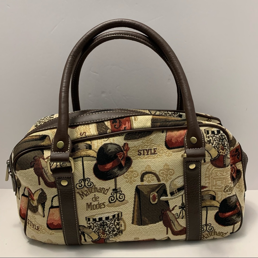 SIGNARE Tapestry purse shoulder Bag  “Marchand de Modes” fashion